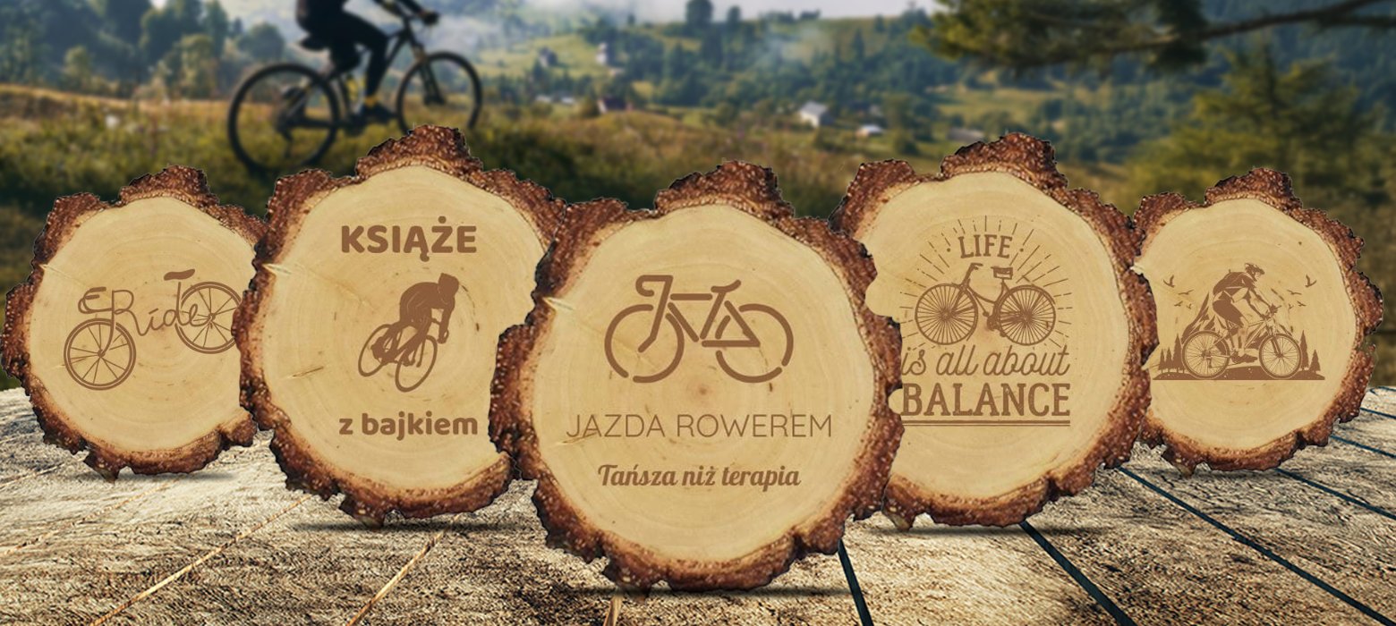 Drewniane podkładki dla rowerzystów - 16 wzorów