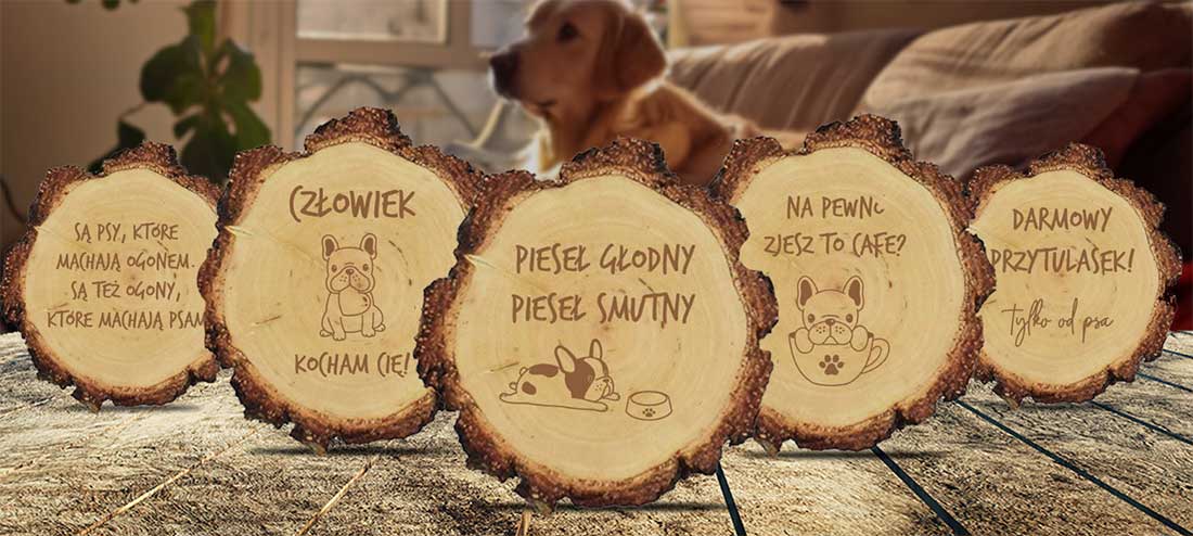 Podkładki drewniane dla psiarzy
