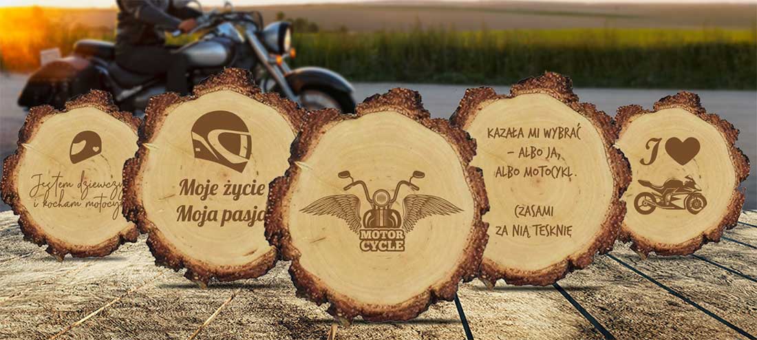 Podkładki drewniane dla motocyklistów